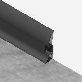 PBC605 - Plinta LINECO din PVC culoare negru pentru parchet - 60 mm