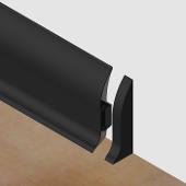 PBDS605.16 - Set 4 bucati piese inchidere plinta (2 buc. dreapta + 2 buc. stanga) culoare negru pentru plinta PBC605