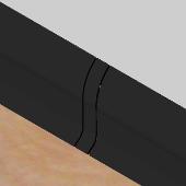 PBL605.16-S4 - Set 4 bucati piese legatura culoare negru pentru plinta PBC605