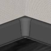 PBY605.16-S4 - Set 4 bucati piese colt interior culoare negru pentru plinta PBC605